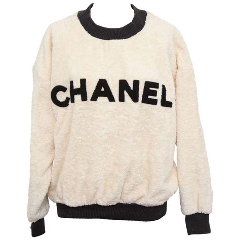 chanel sweater chain vintagr|authentic Chanel logo sweater.